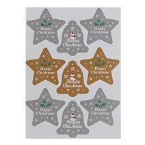 티나피크닉 선물포장 크리스마스 스티커 9p, 혼합 색상, 5개입