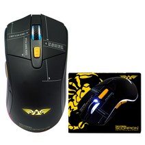 아마겟돈 RGB 게이밍 마우스 TEXTRON 스콜피온5, 블랙