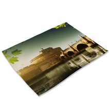 비케이 유럽과 미국 도시 식탁매트, 17, 42 x 32 cm