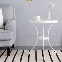 마켓비 OBGE 사이드 테이블 KS1052TB, 화이트