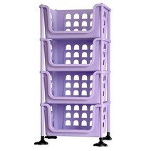 보노하우스 오픈 스텝 바스켓 4단, 바이올렛, 1개