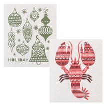 유니아트 북유럽 행주 2p 세트 홀리데이, 크랩