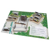 크래커플러스 자연과 조화를 이룬 조선의 궁궐 창덕궁 입체퍼즐 CR1041, 57피스, 혼합 색상, 57피스