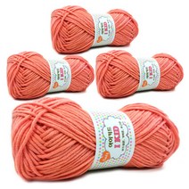 행복뜨기 아이키드 털 뜨개실 4p, 763 자몽핑크