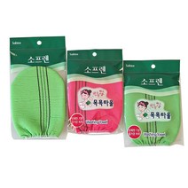 소프렌 벙어리 장갑 목욕타올, 랜덤 발송, 3개, 1개입