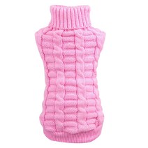 이코디 반려동물 꽈베기 스웨터, 핑크