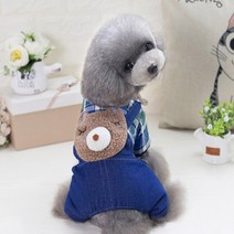 아리코 고양이 & 강아지 멜빵 체크올인원, 그린