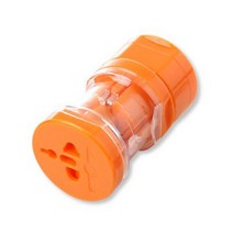 인트래블 멀티플러그 원통형 NO 0218 오렌지, 1개