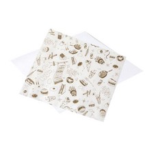 SR 햄버거 포장지 무지 100p + 왓츠 100p, 1세트