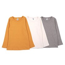 리틀래빗 아동용 긴팔 라운드 티셔츠 3종 세트