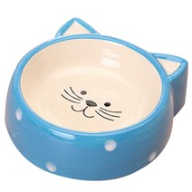 PETSTEEL 반려동물 스마일캣 펫볼 식기, 파랑, 1개