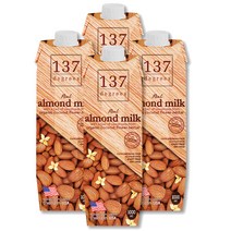 137degrees 아몬드 밀크, 1L, 4개