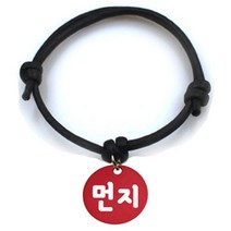 펫츠룩 굿모닝 블랙 반려동물 목걸이 S + 알루미늄 원형 팬턴트 S, 레드(먼지), 1개