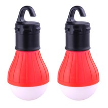 블럭마트 LED 캠핑전등 걸이형, 레드계열, 2개입