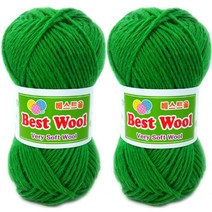 행복뜨기 베스트울 뜨개실 2p, 720 베이비 초록, 2개