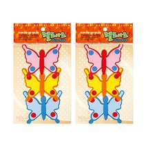 동기오피스 펠트아트 나비 A 4p x 2세트, 혼합 색상(DF-1082)