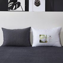 케이아이티 피톤치드 마이크로 화이바 베개 솜 + 순면 선염 베개커버, 챠콜