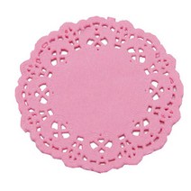 도나앤데코 원형 도일리 페이퍼 8.8cm, 핑크, 250개입