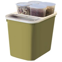 가쯔 모던쌀통 16kg + 모던 잡곡통 4p, 그린