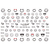 네일스케치 워터데칼, 스마일라인, 1개