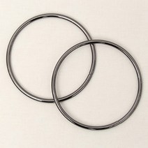 해피베어스 클라시 O링 핸들 10cm, 메탈 그레이, 2개입