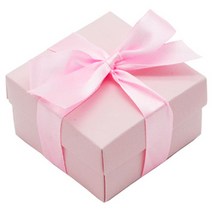 도나앤데코 설레여 미니미 정사각상자 조립식 10p + 리본10p S 세트, 핑크, 1세트