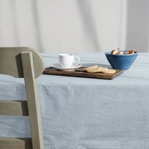 보웰 빈티지 코튼 테이블클로스, 데님그레이, 4인(130 x 170 cm)