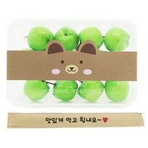 도나앤데코 PP내열 도시락용기 낮은한칸 10p + 곰 띠지 10p + 크라프트 대나무젓가락 맛있게 먹고 힘내요 10p, 1세트, 용기하단 10p + 뚜껑 10p + 띠지 10p + 젓가락 10p