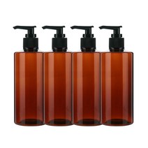 병도매닷컴 갈색투명 주방디스펜서 AC200 + 검정마개, 200ml, 4세트