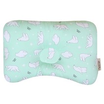 오가닉붐 유아 매쉬 베개 폴라베어, 옐로그린