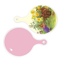 로엠디자인 서빙 원형 도마 보드 2p 카사로메오화단 세트, 카사로메오화단, 분홍, 1세트