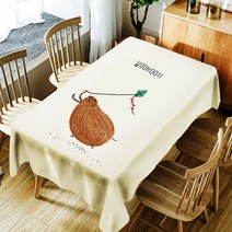 스토어33 자연 일러스트 방수 식탁보, C, 140 x 180 cm