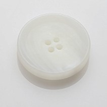 HR빅버튼 덴마크 무광 단추 18mm, 화이트, 12개입