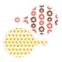 로엠디자인 원형 서빙 도마 보드 2p 초코도넛 세트, 초코도넛, 오리, 1세트