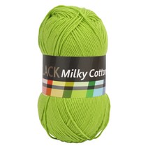 브랜드얀 밀키코튼 BLACK 면혼방 뜨개실, 37번 연두