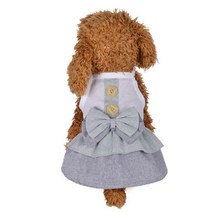 아리코 DrMini 반려동물 양이 & 아지 브리티시 버튼 스커트, 그레이