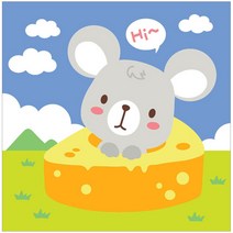 아이러브페인팅 아기 12간지 DIY 명화그리기 20 x 20 cm, 쥐