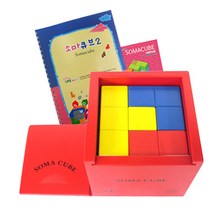 가베가족 빨간통 칼라소마큐브 2단계 세트, 빨, 주, 노, 초, 파, 보, 갈색