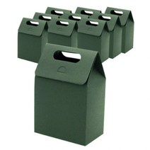 도나앤데코 손잡이상자 소, 진초록, 10개입