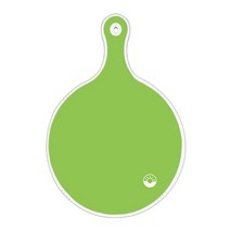 로엠디자인 양면 원형 서빙 도마 보드 라이트그린, 비색체리, 1개