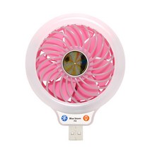 엑스트라 블루스톰 F4 USB LED 선풍기, BLUE STORM-F4, 핑크
