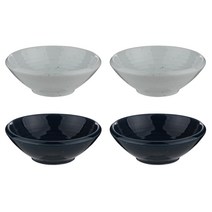 임의섭도예작업장 도톰찬기 소 화이트 2p + 네이비 2p, 혼합 색상, 1세트