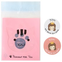 황씨네도시락 접착 애니멀 봉투 고양이 50p + 뉴 왕관 걸 스티커 50p, 1세트