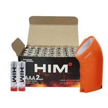 힘 벌크 알카라인 AAA건전지 LR03 40p + LED Mini CoB 랜턴 랜덤 발송, 1세트