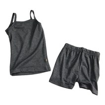 맘스메이드 키즈용 레이온스판끈나시 + 3부레깅스 실내복