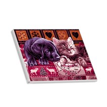 헬로페인팅 반하지오 그림그리기 DIY 도면 강아지와고양이06 + 3p 랜덤 발송, 혼합 색상