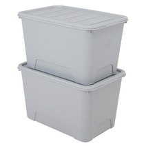 가쯔 마카롱리빙박스 72L, 라이트그레이, 2개입