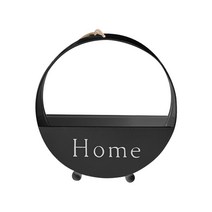 블럭마트 벽걸이 스텐드겸용 인테리어꽃병, HOME블랙