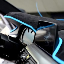 블루코드 섀미 메탈로고 대쉬보드커버 블랙 + 스카이, 렉서스, RX400H 05~08년(센터스피커 유)