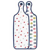 로엠디자인 블루에디션 양면 서빙보드 도마 토끼, 구색사과보드, 1개